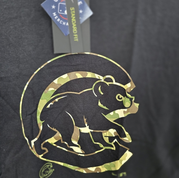 Brand New Nike MLB Chicago Cubs Armed Forces Day Black Camo T-Shirt Medium Mens - Picture 4 of 10